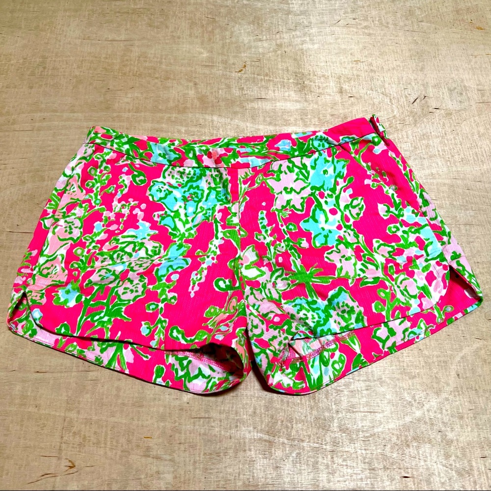 Lilly Pulitzer Pink Chino Printed Shorts 0